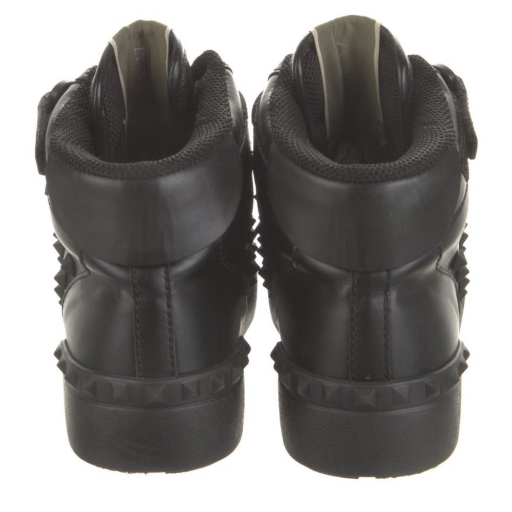 Valentino Rock Stud High Top Black Sneakers - Picture 8 of 9